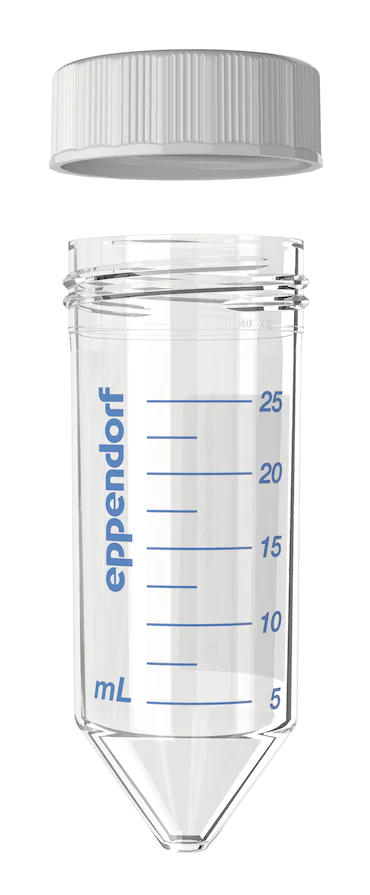 艾本德Eppendorf Conical Tubes 25 mL 帶螺旋蓋, 25 mL, 啟動(dòng)套裝，4  個(gè)單離心管架，6  個(gè)轉(zhuǎn)子適配器，轉(zhuǎn)子孔可容納 50  mL 錐形管, PCR 潔凈級(jí), 無